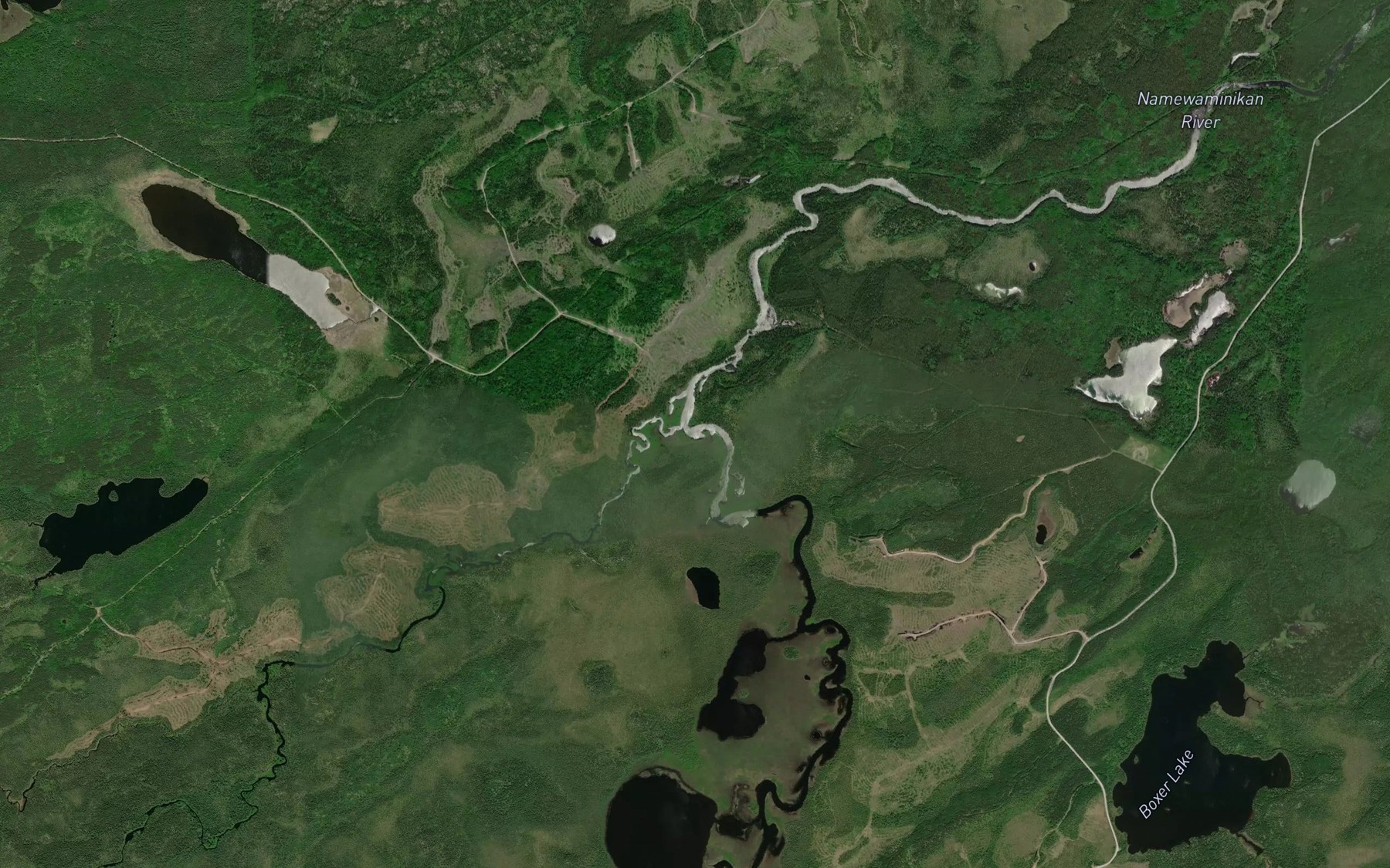 Satellite map of the Thimble Creek