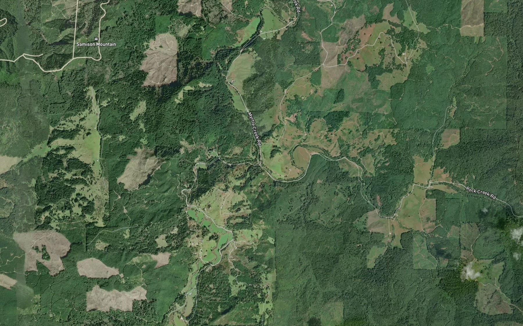 Satellite map of the Rock Creek