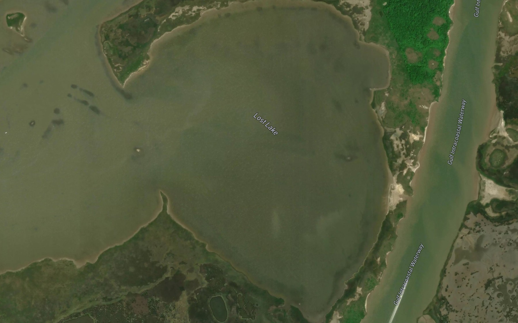 Satellite map of the Lost Lake