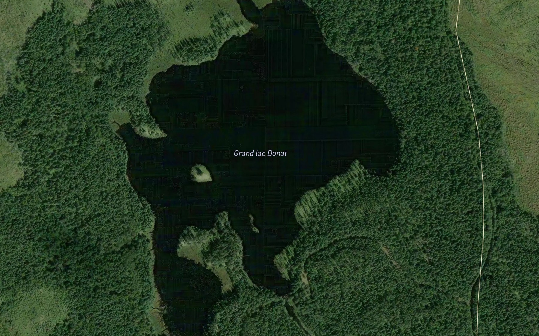 Satellite map of the Grand lac Donat