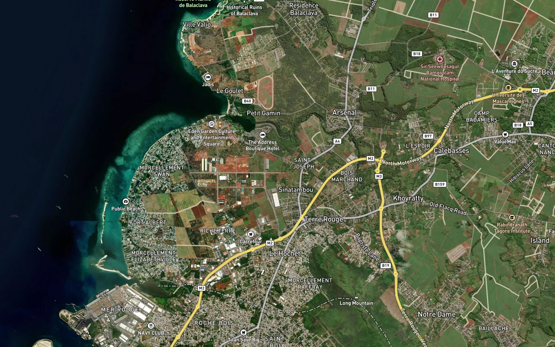 Satellite map of the Bethurst Canal