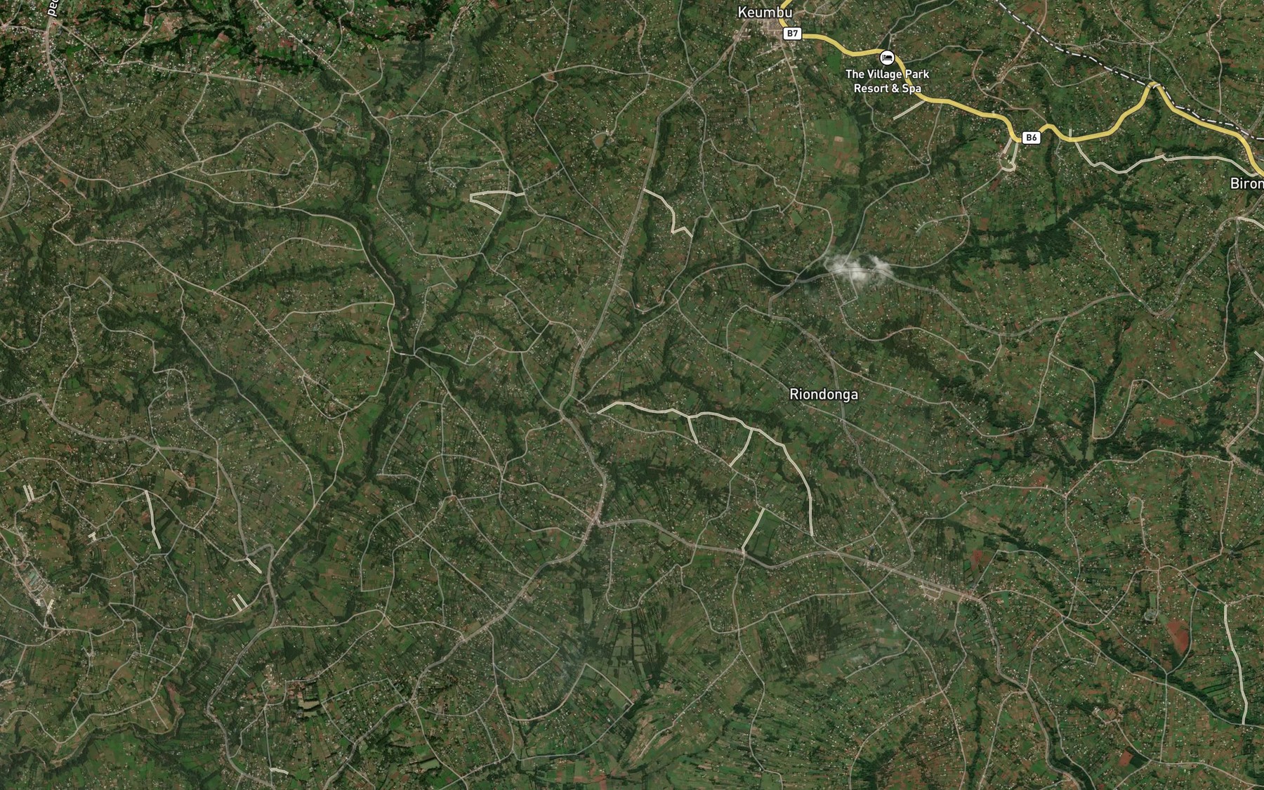 Satellite map of the Nyaturubo