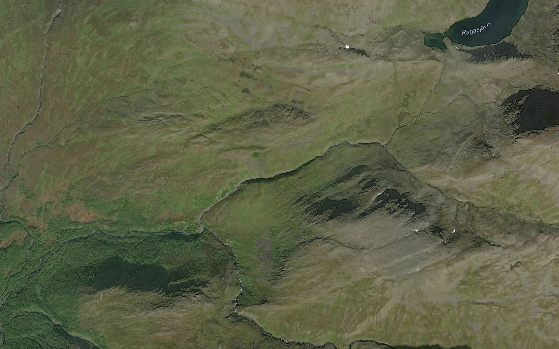 Satellite map of the Ragasjohka