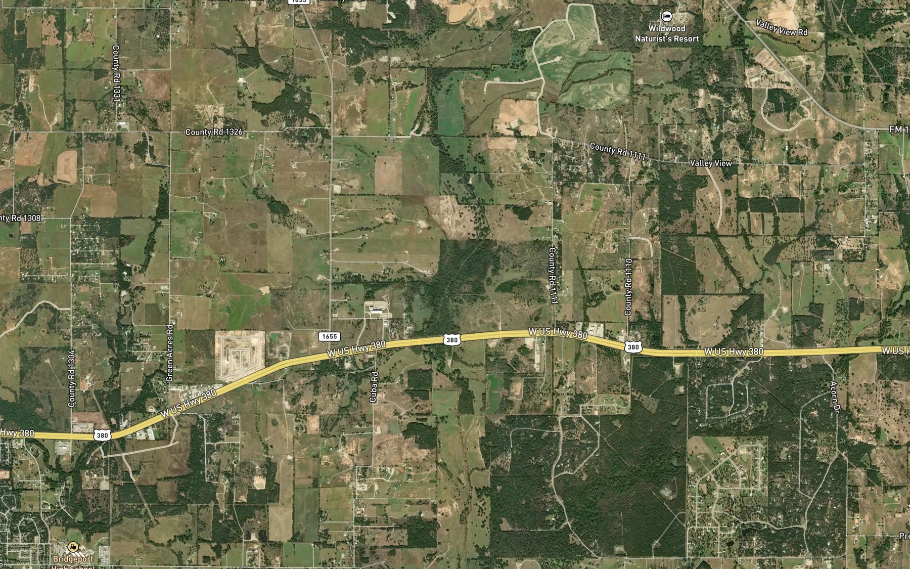 Satellite map of the Watson Branch