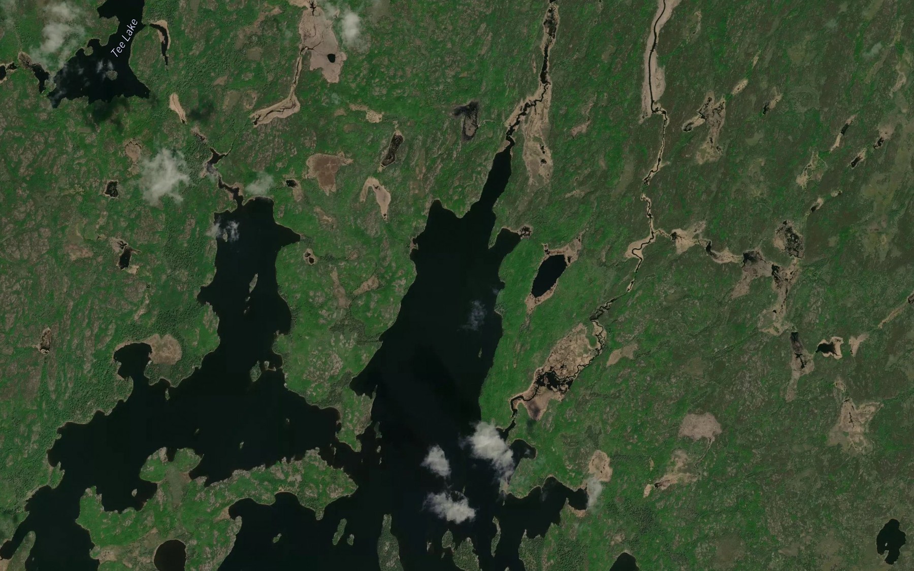 Satellite map of the Moen Bay