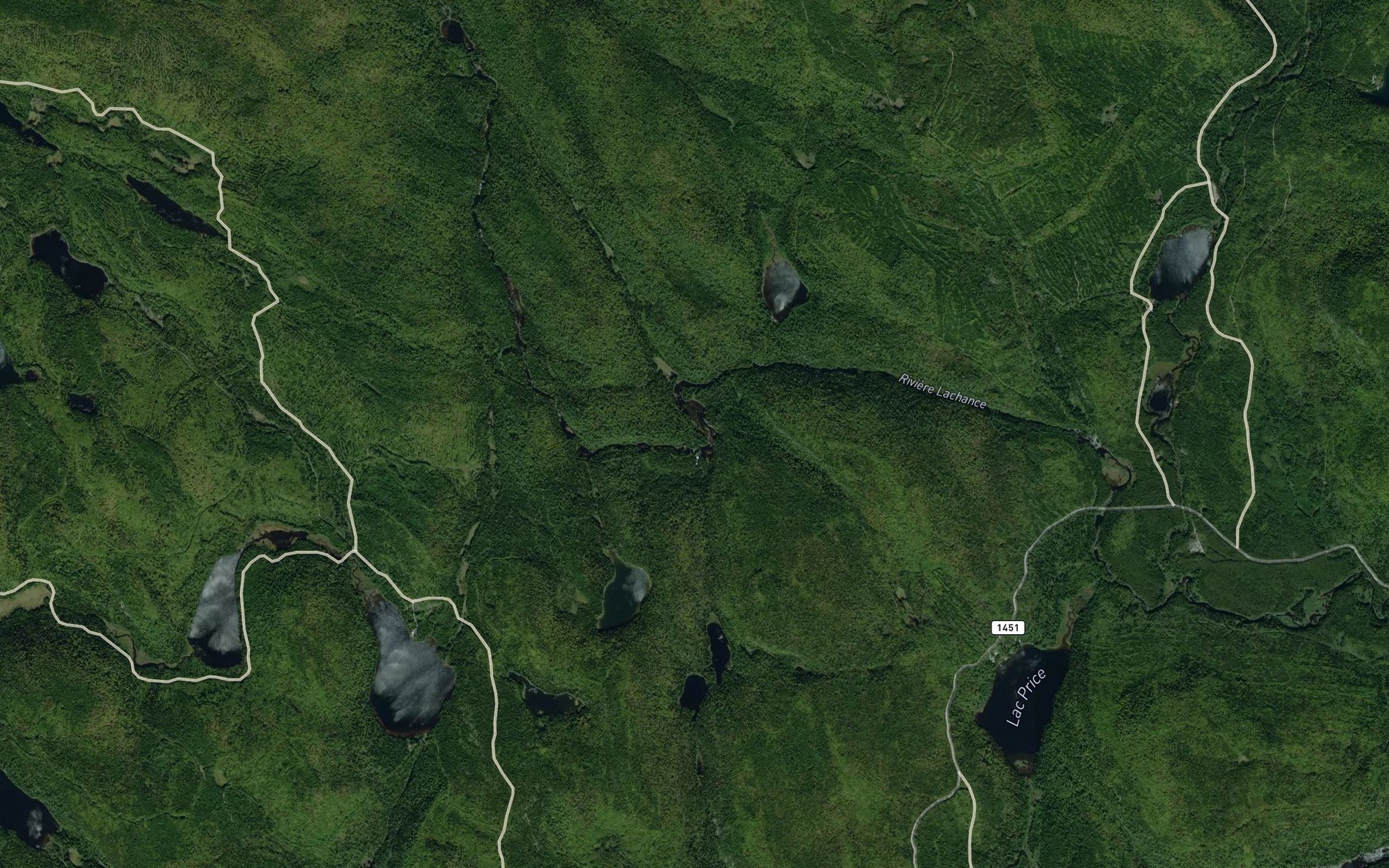 Satellite map of the Lac Colette
