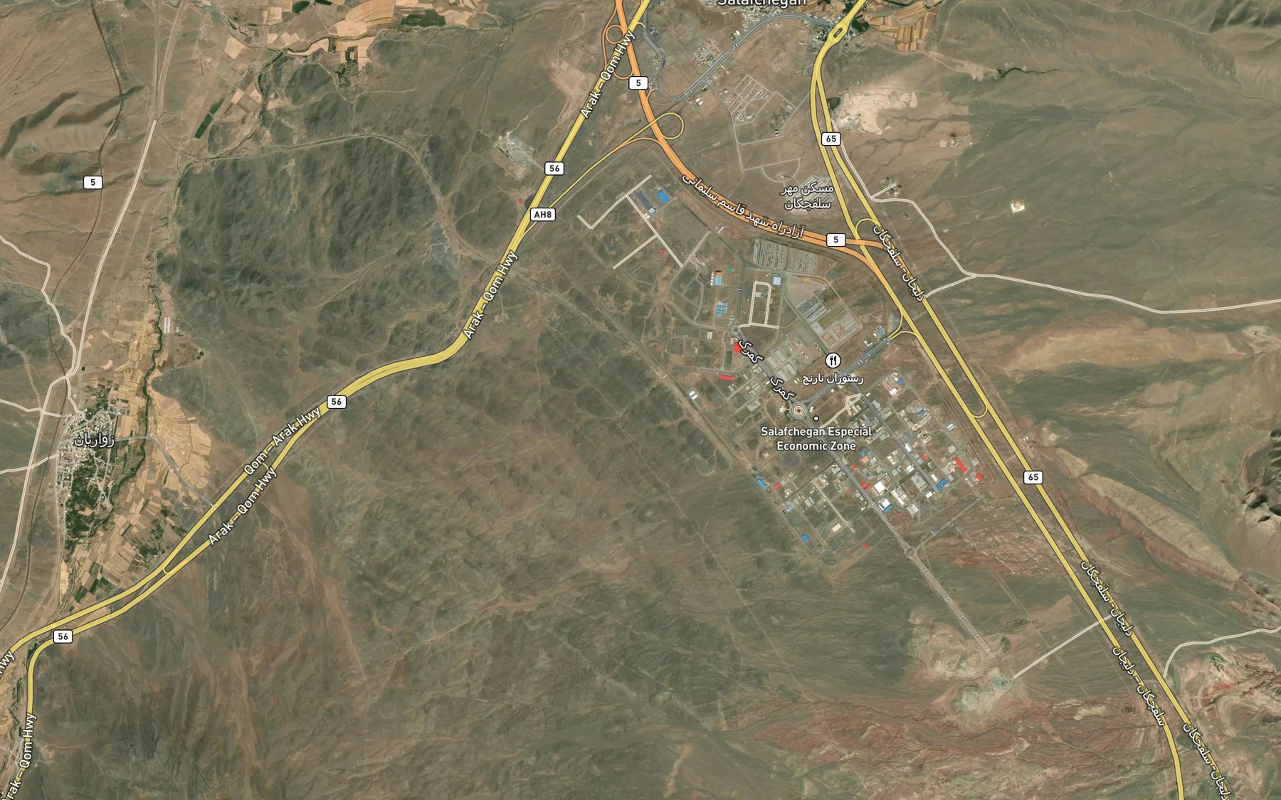 Satellite map of the Cheshmeh-ye Sa`tehgah