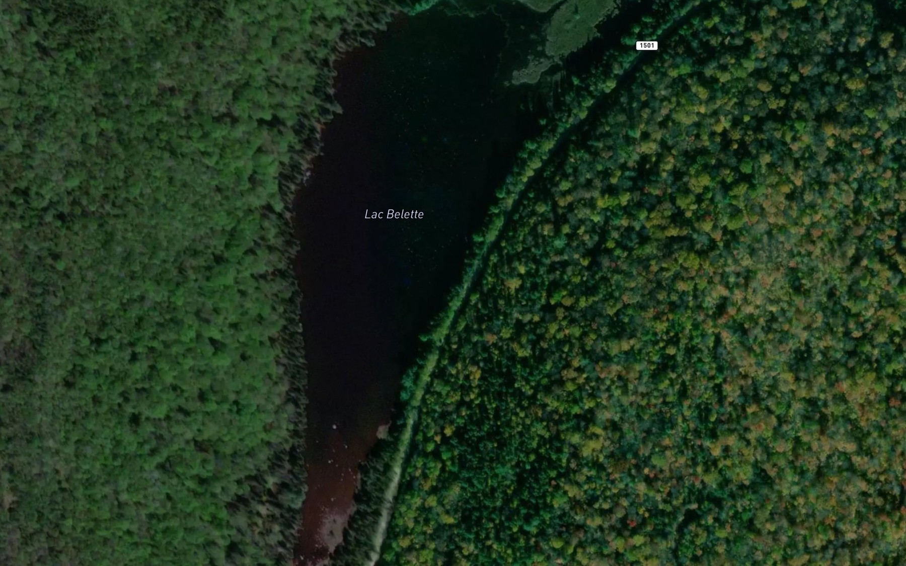 Satellite map of the Lac Belette