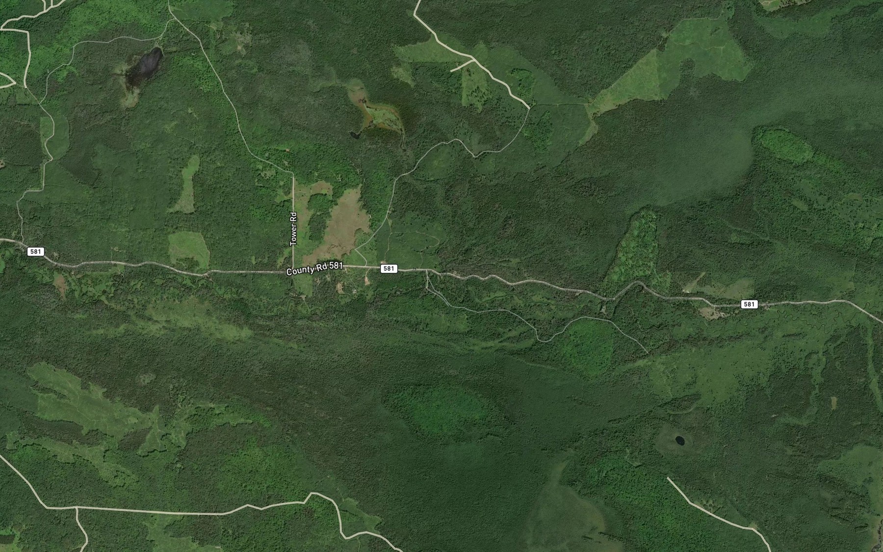 Satellite map of the Cady Creek