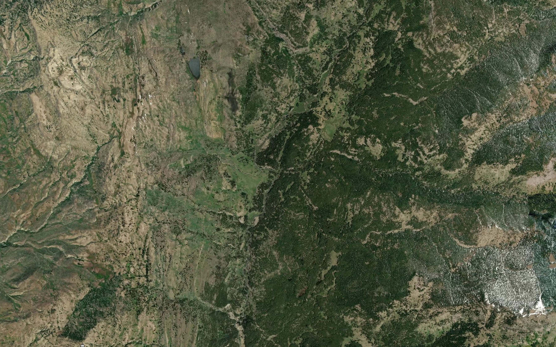 Satellite map of the Ermine Creek