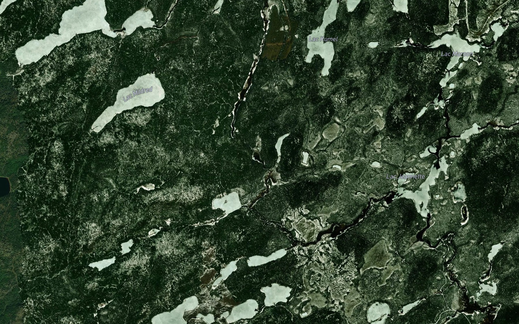 Satellite map of the Lac Copain