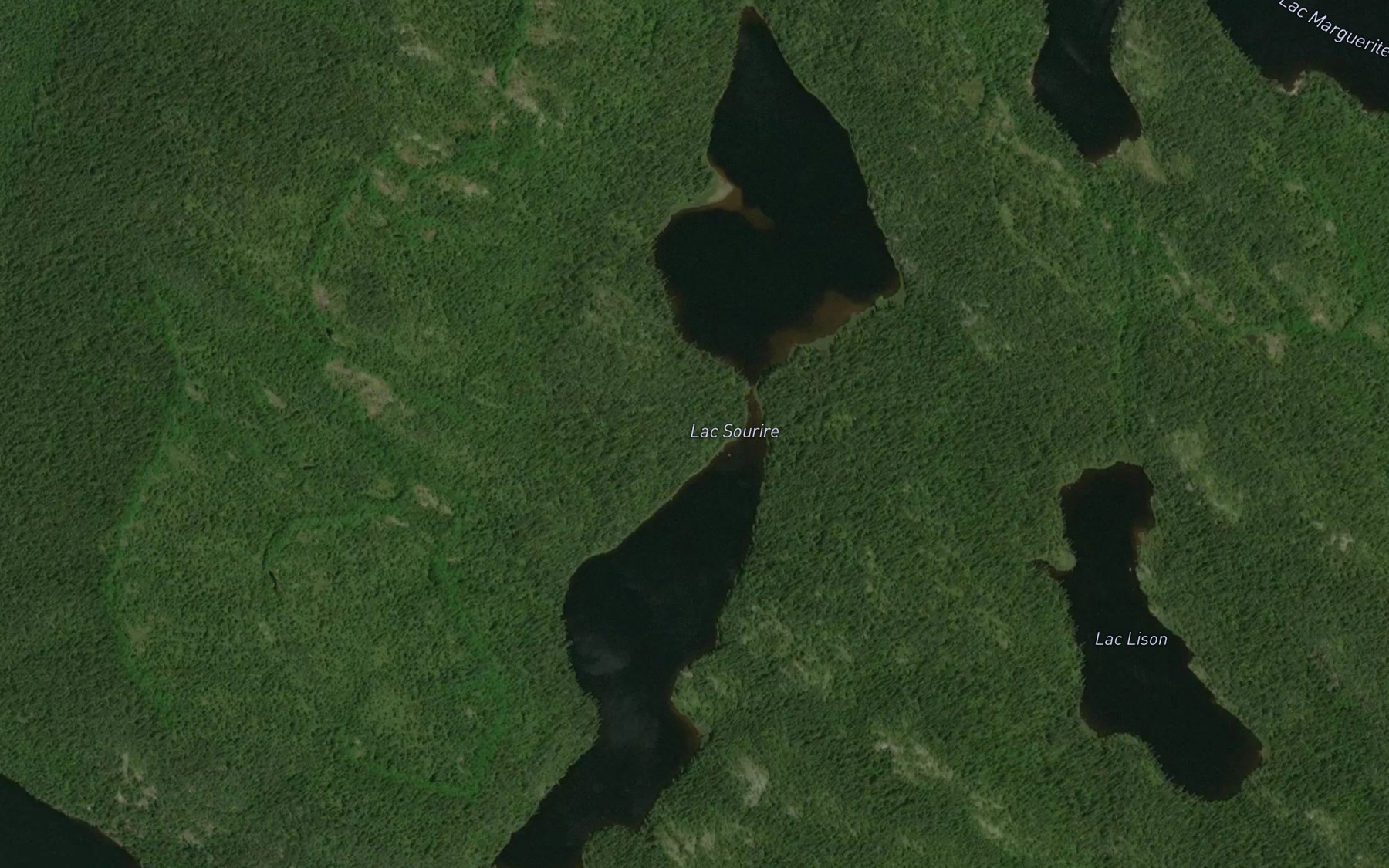 Satellite map of the Lac Sourire