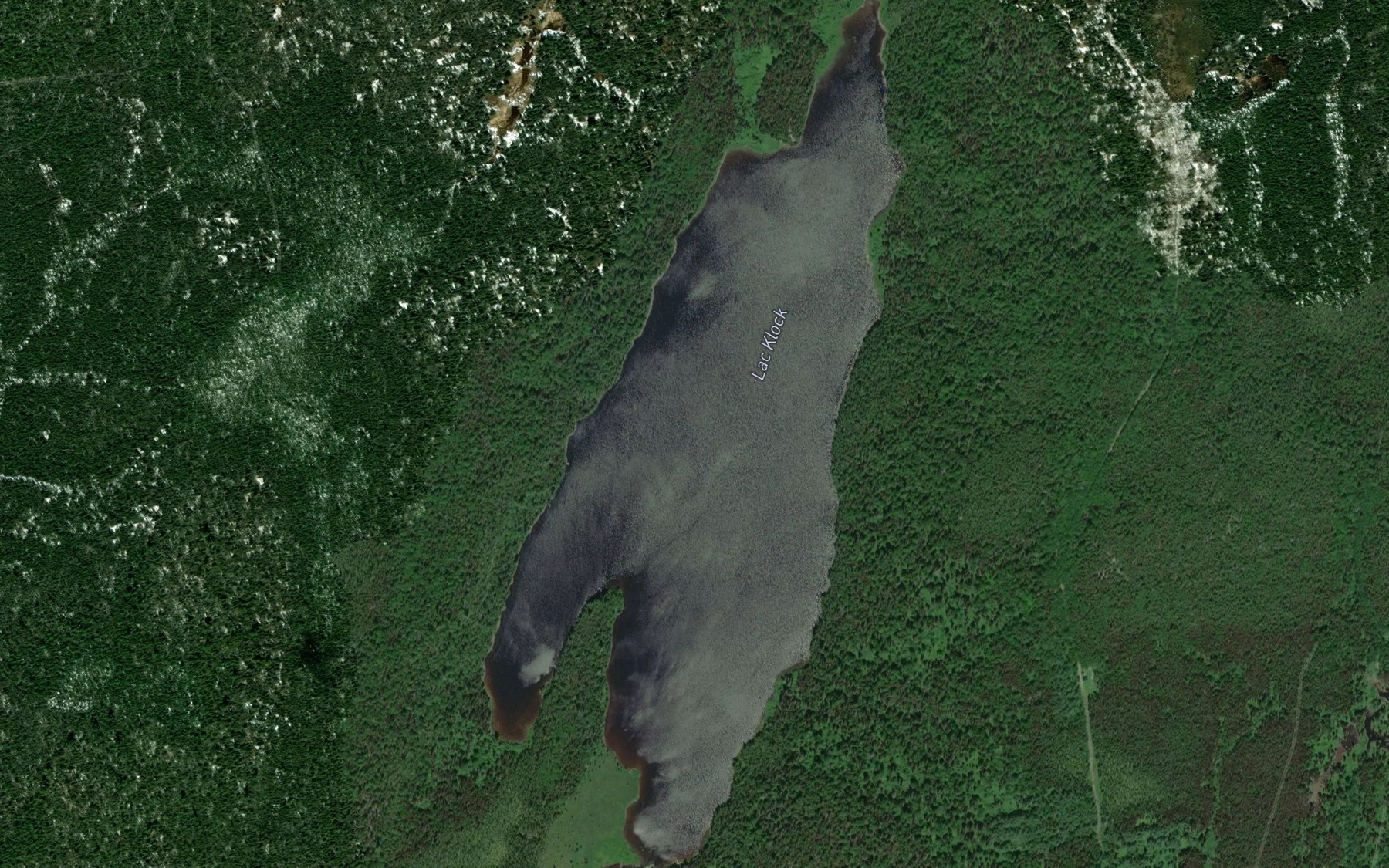 Satellite map of the Lac Klock