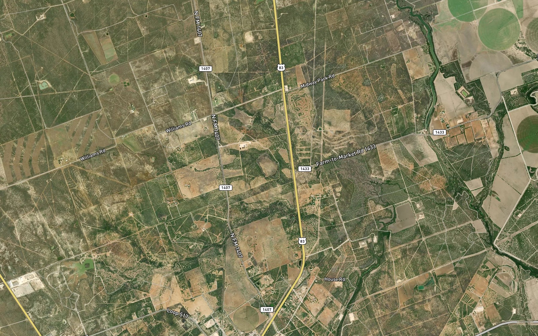 Satellite map of the Allen South Lake