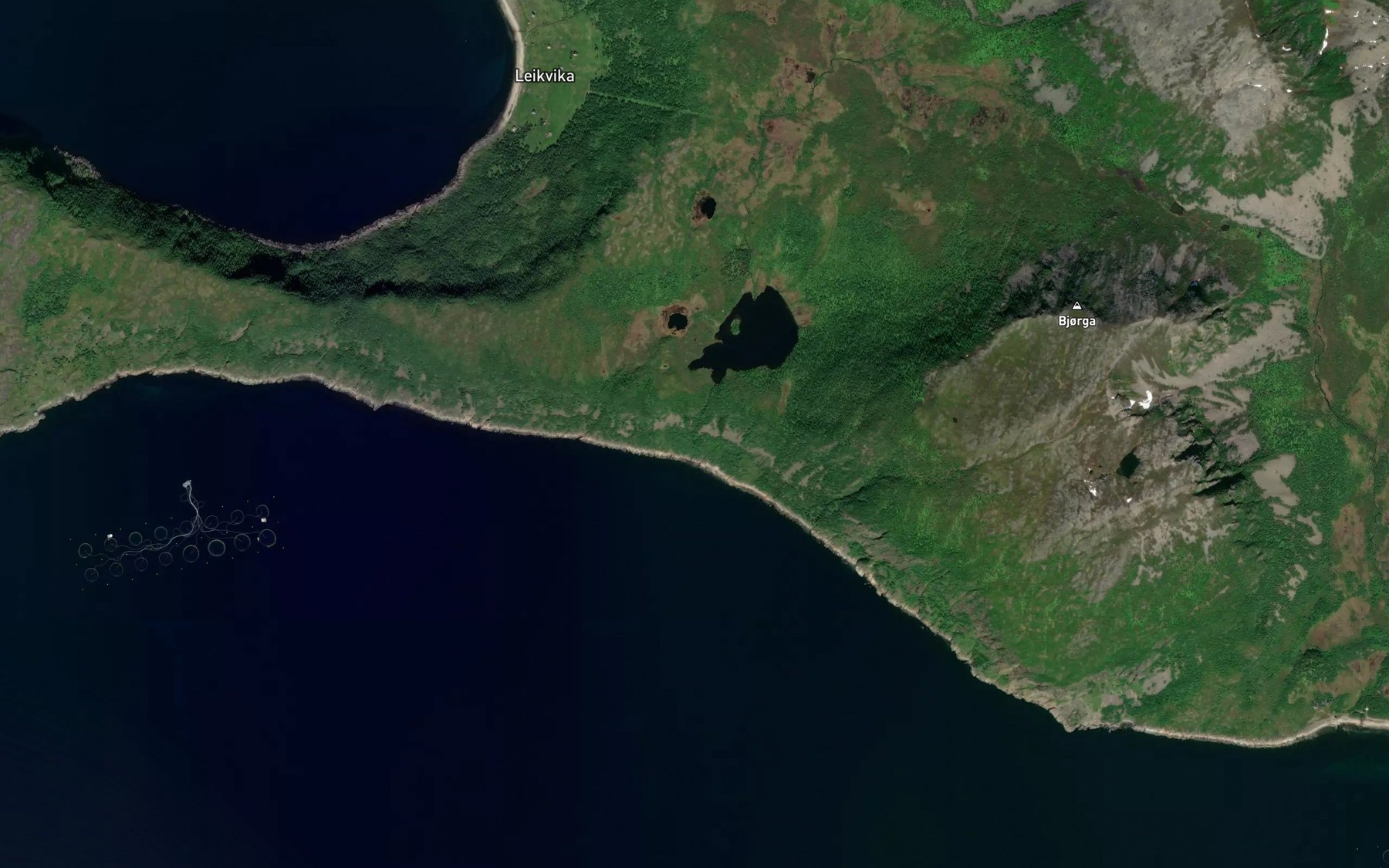 Satellite map of the Vatnelva