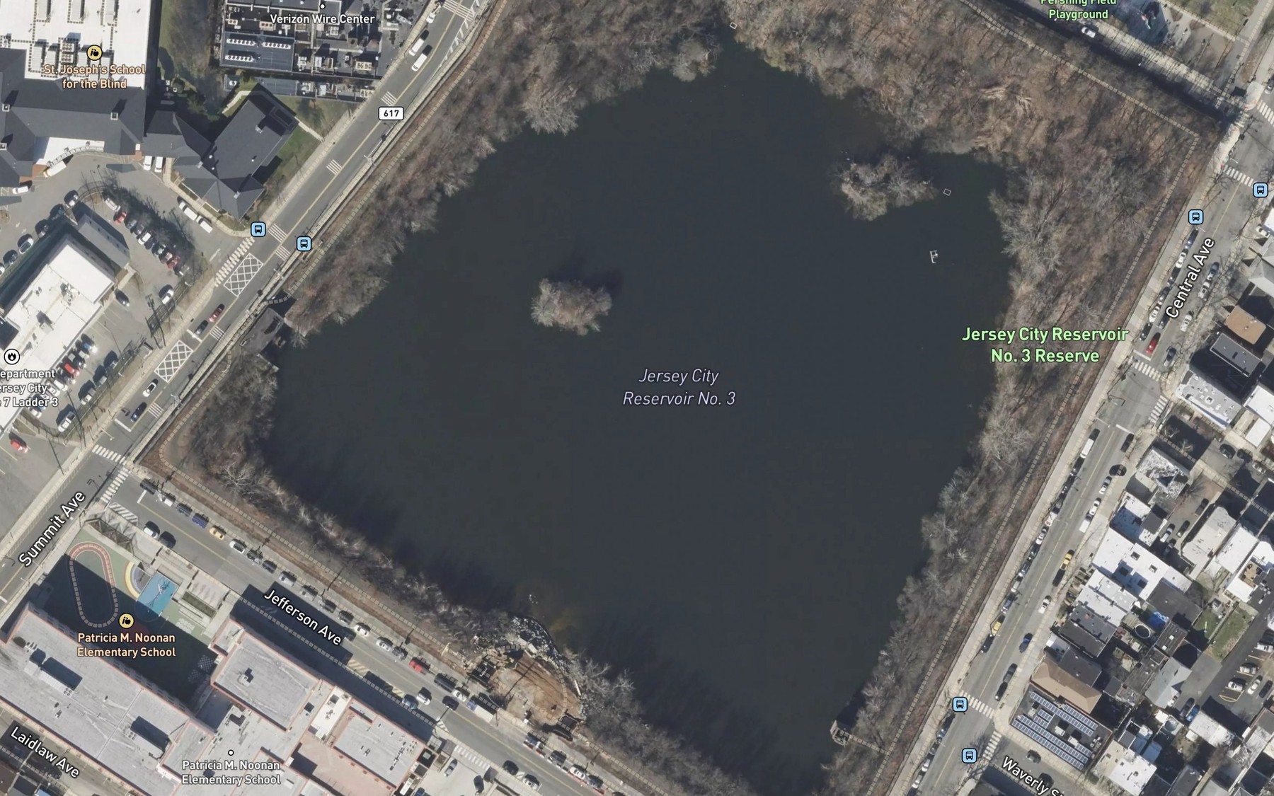 Satellite map of the Reservoir Number Three