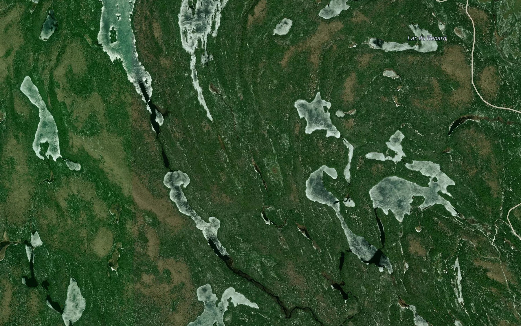 Satellite map of the Etang Chantal