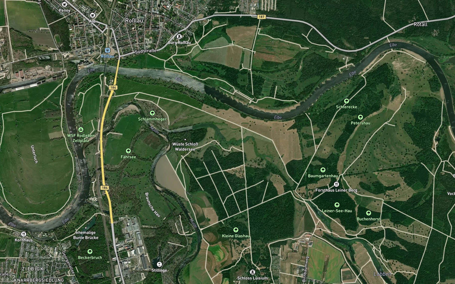 Satellite map of the Fliessgraben