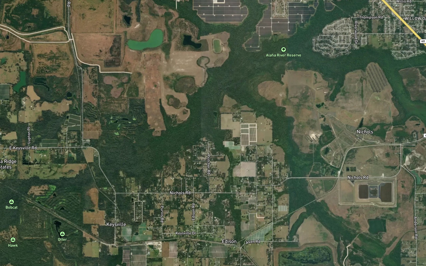 Satellite map of the Sloman Branch