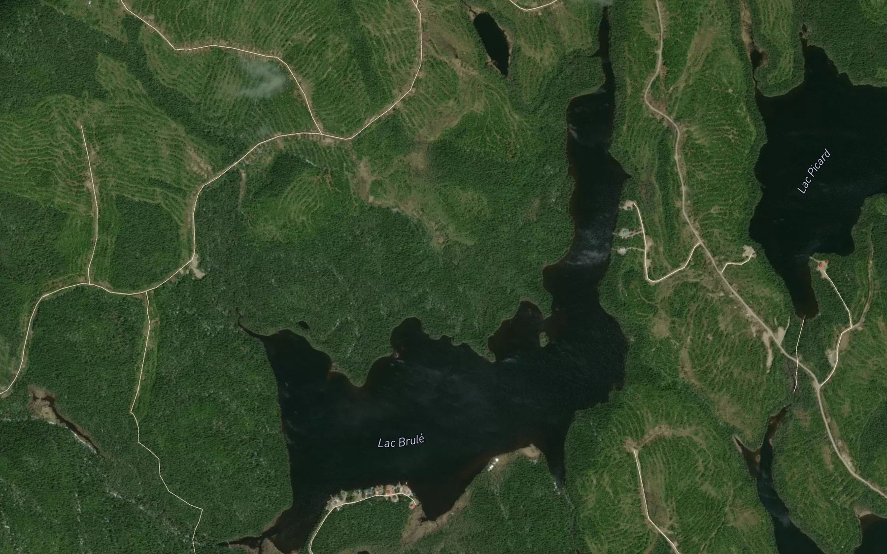 Satellite map of the Lac Brule
