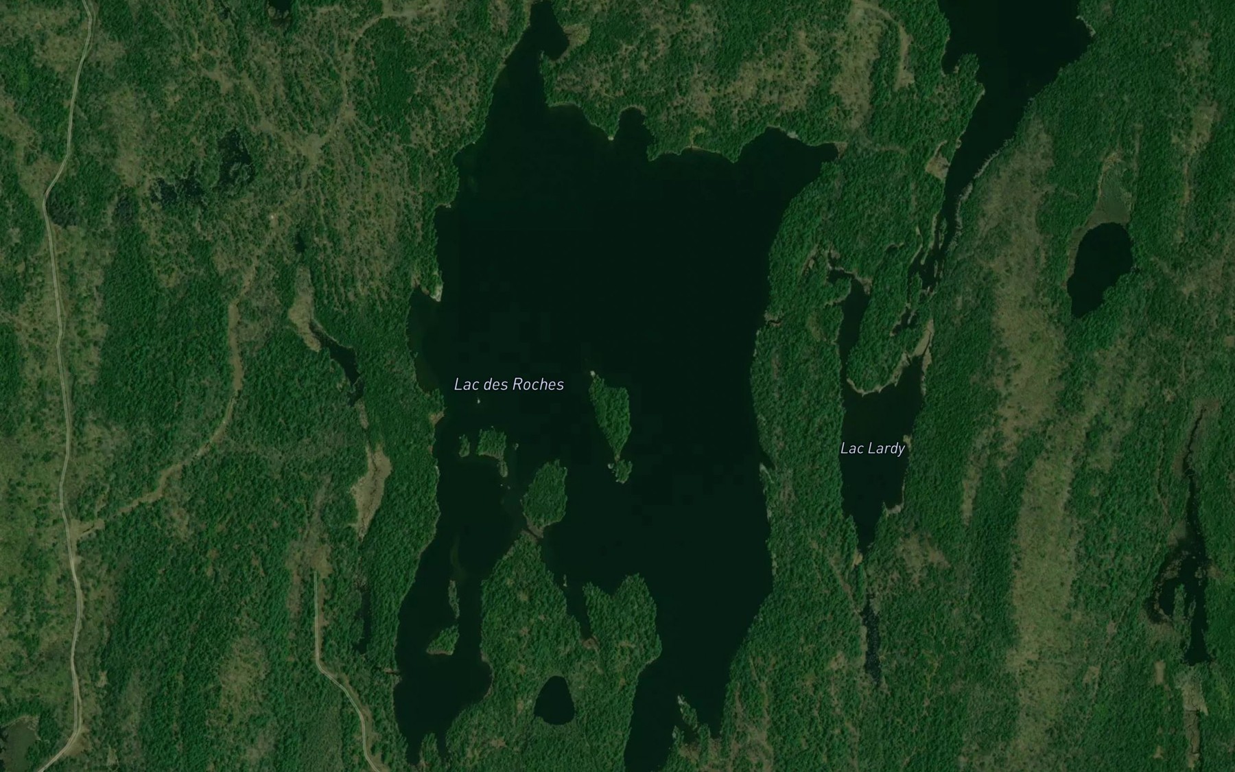 Satellite map of the Lac des Roches