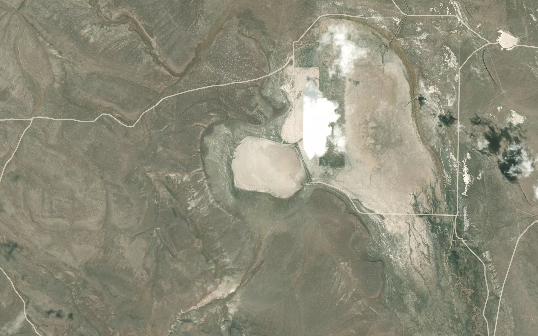 Satellite map of the Weed Lake