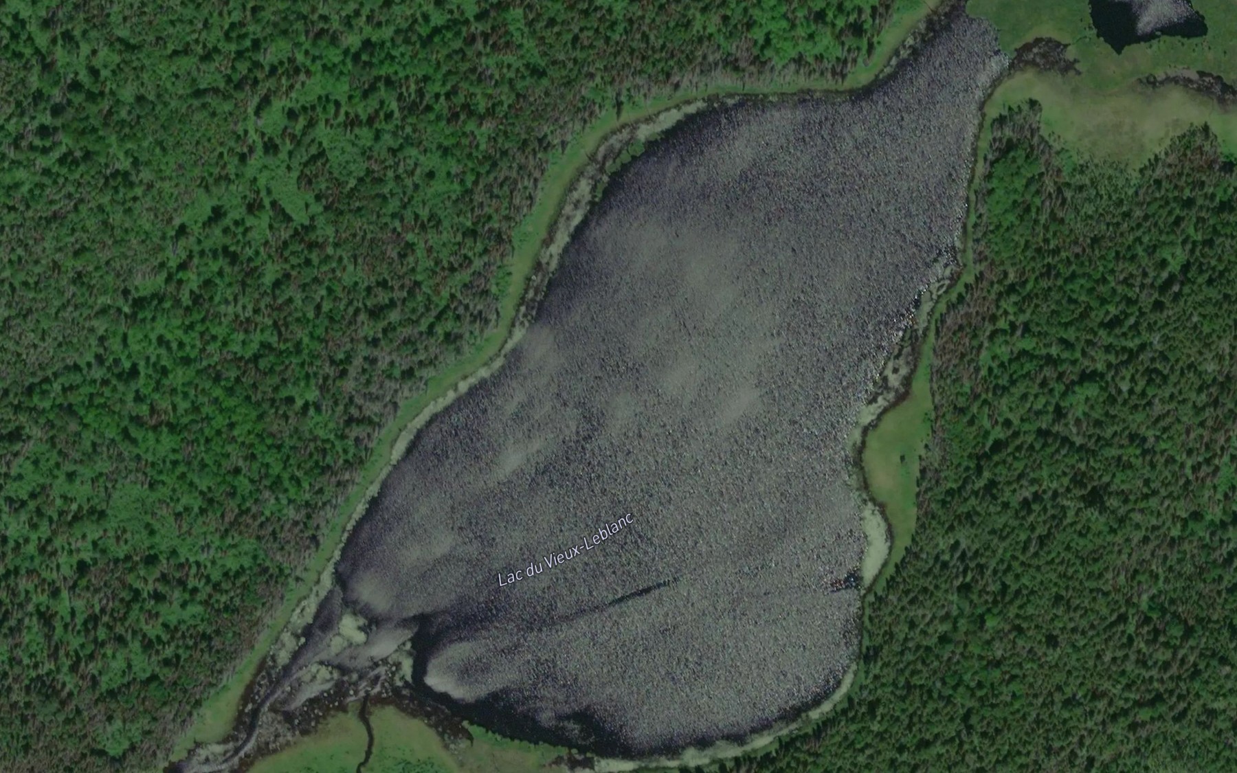 Satellite map of the Lac du Vieux-Leblanc