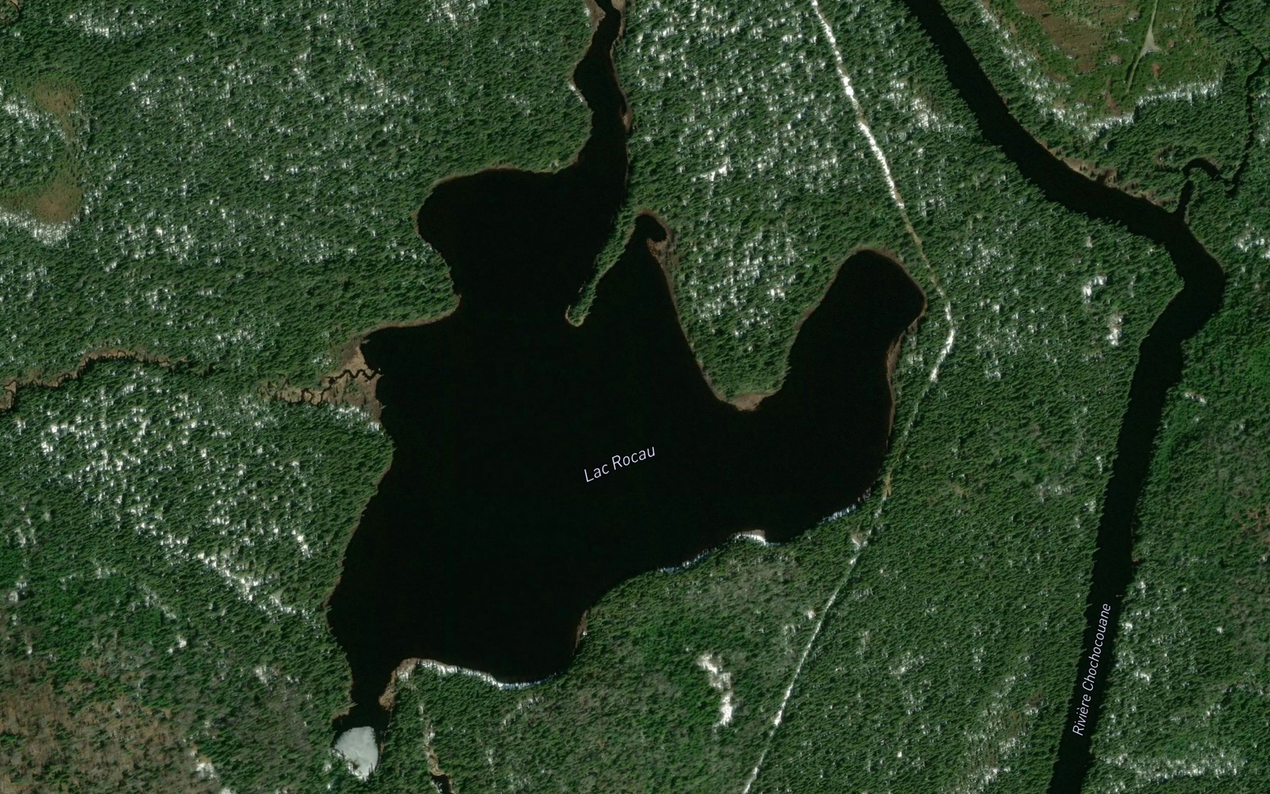 Satellite map of the Lac Rocau