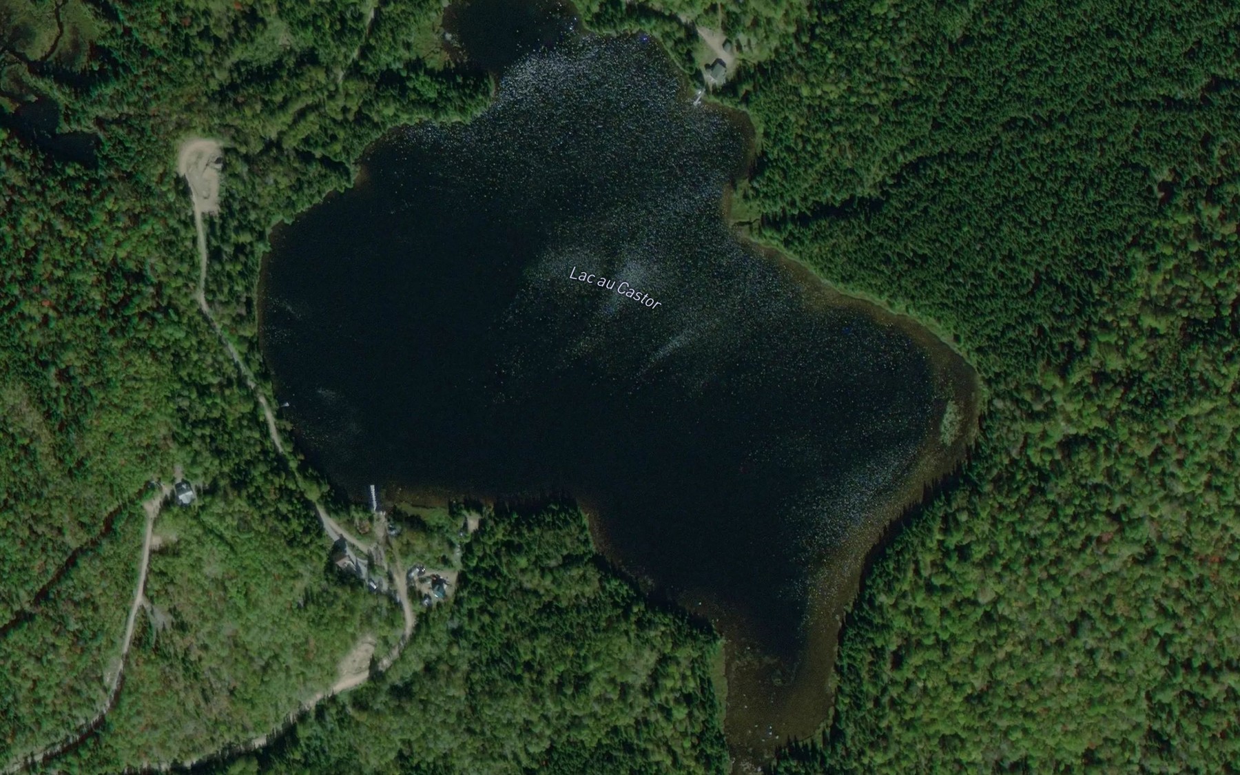 Satellite map of the Lac au Castor