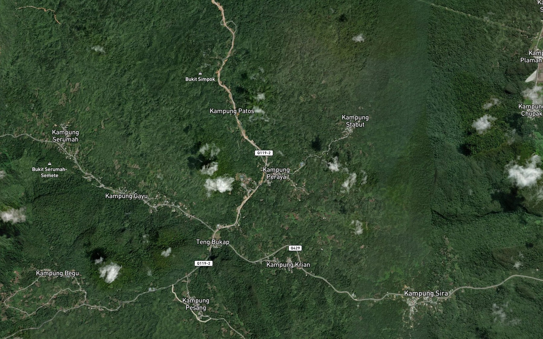 Satellite map of the Sungai Berat