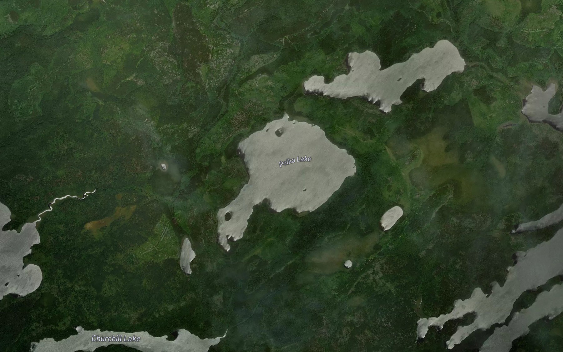 Satellite map of the Polka Lake