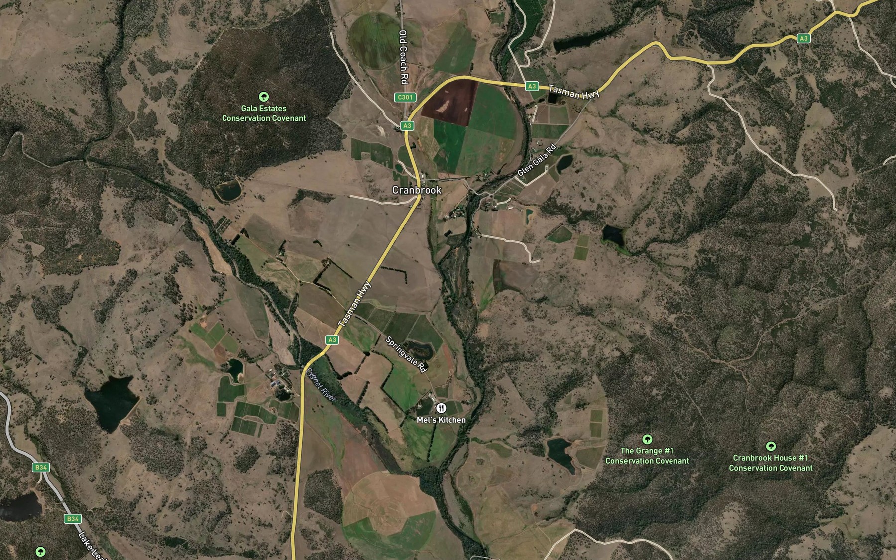 Satellite map of the Swan River