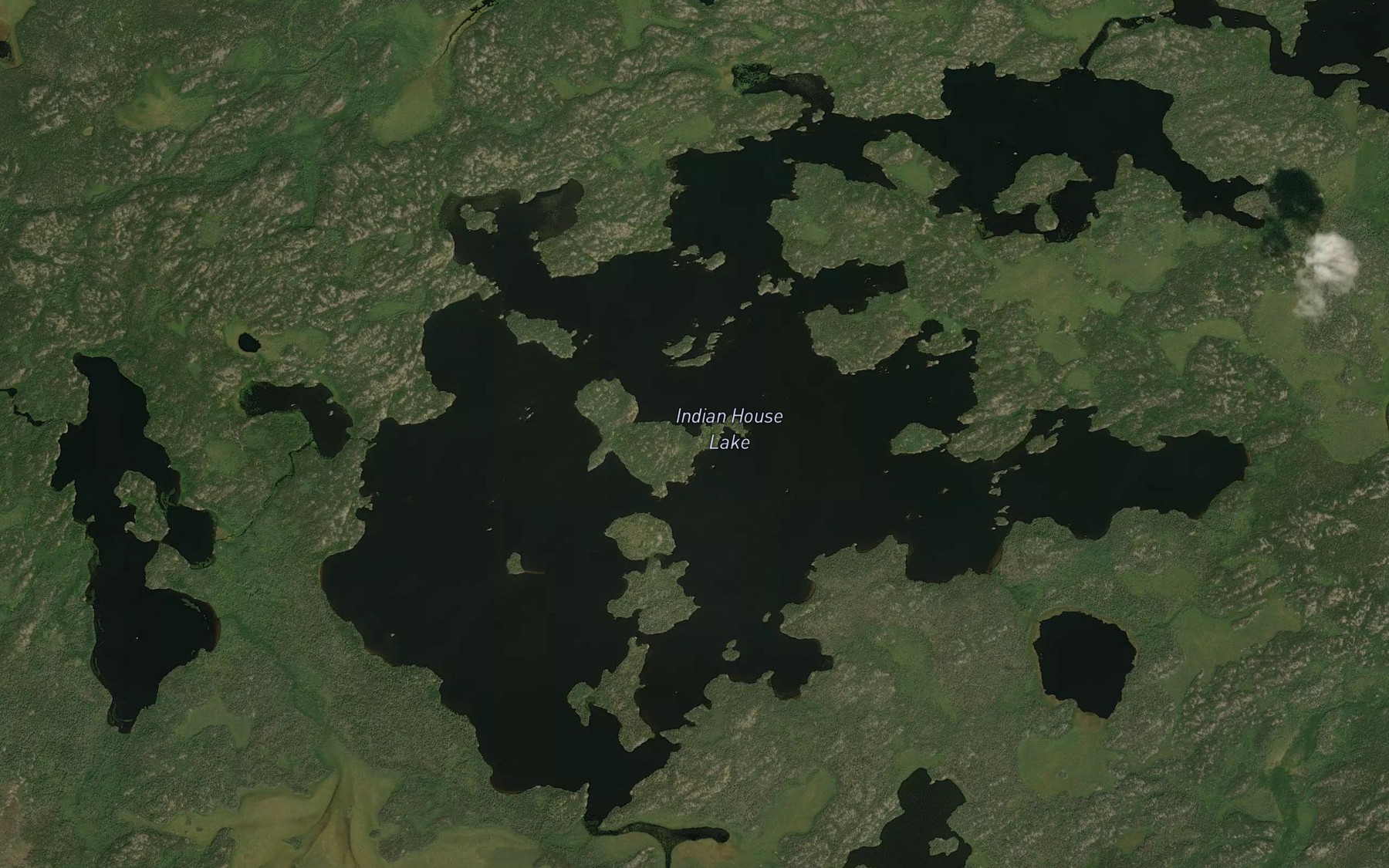 Satellite map of the Indian House Lake