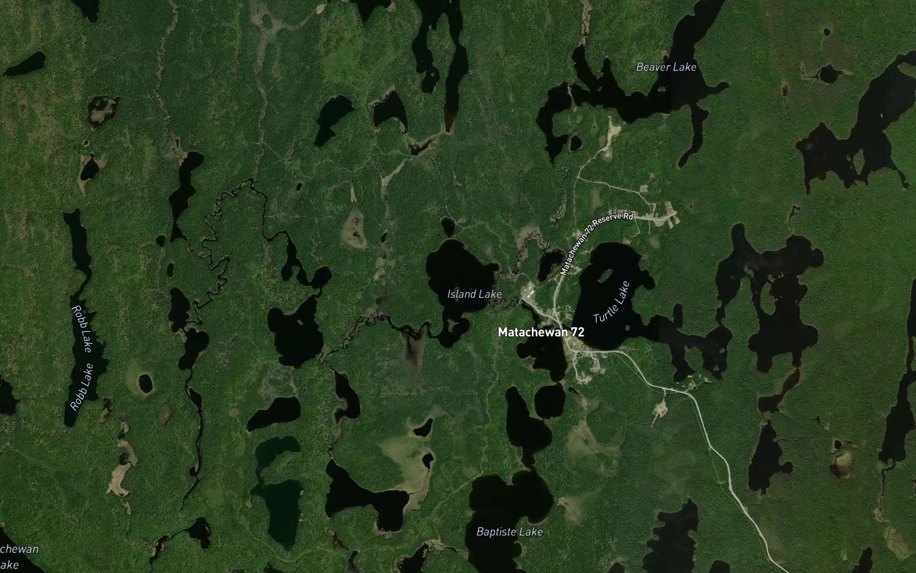 Satellite map of the Island Lake