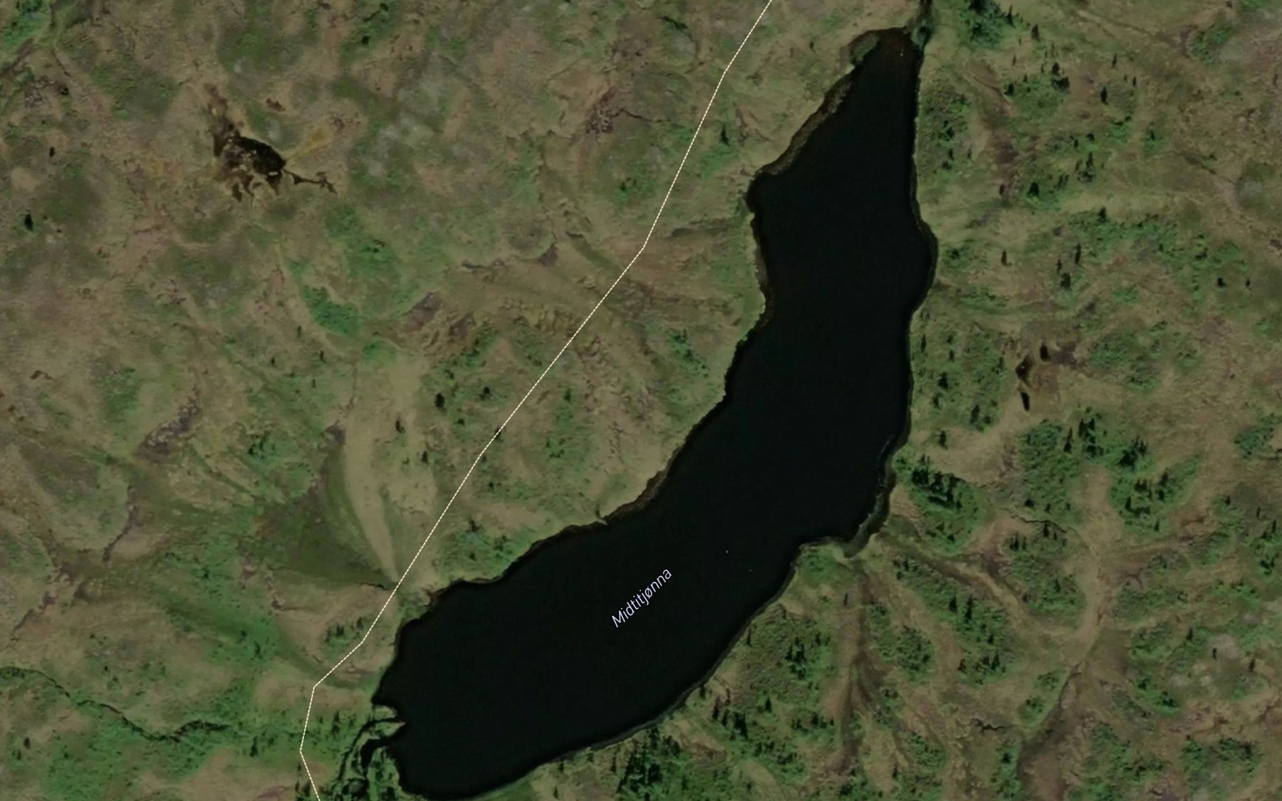 Satellite map of the Midtitjorna