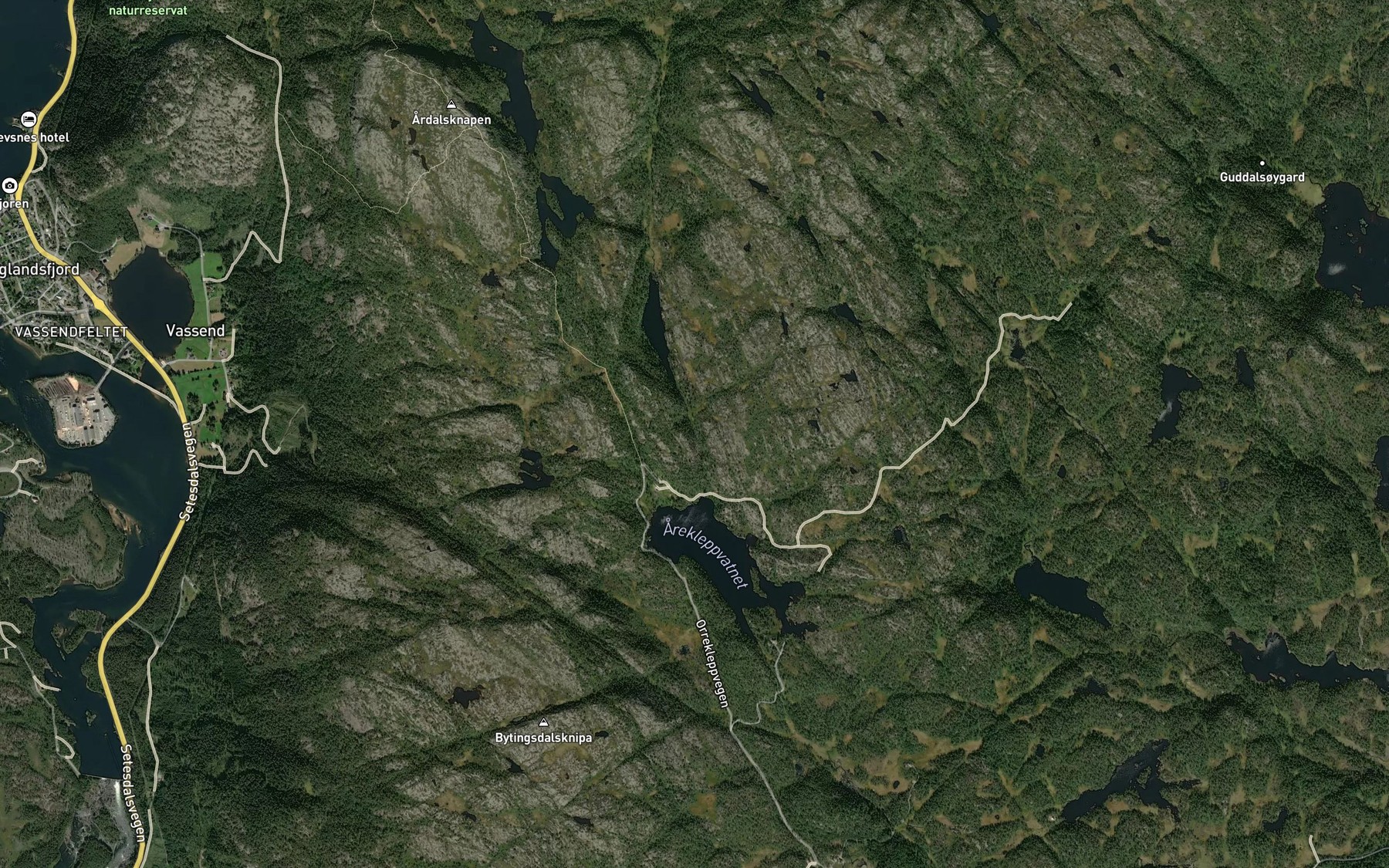 Satellite map of the Romebekken