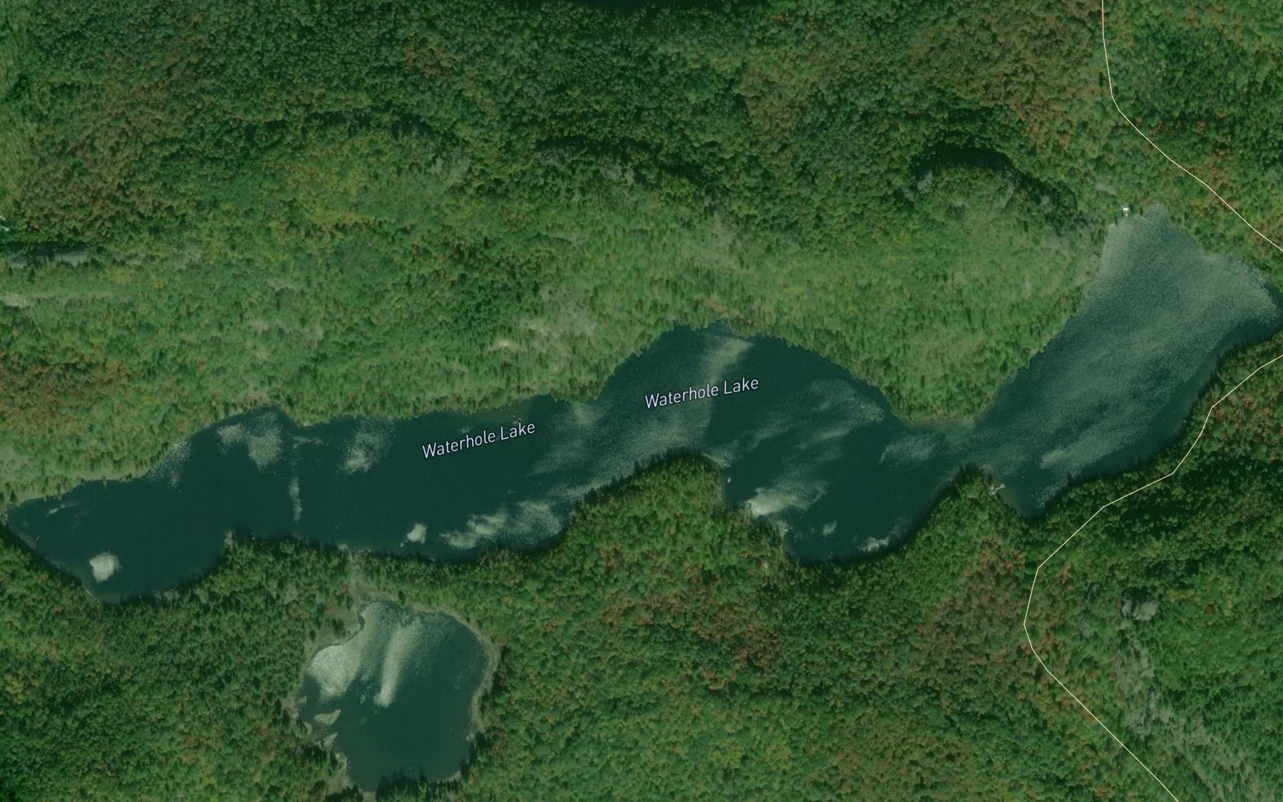 Satellite map of the Waterhole Lake