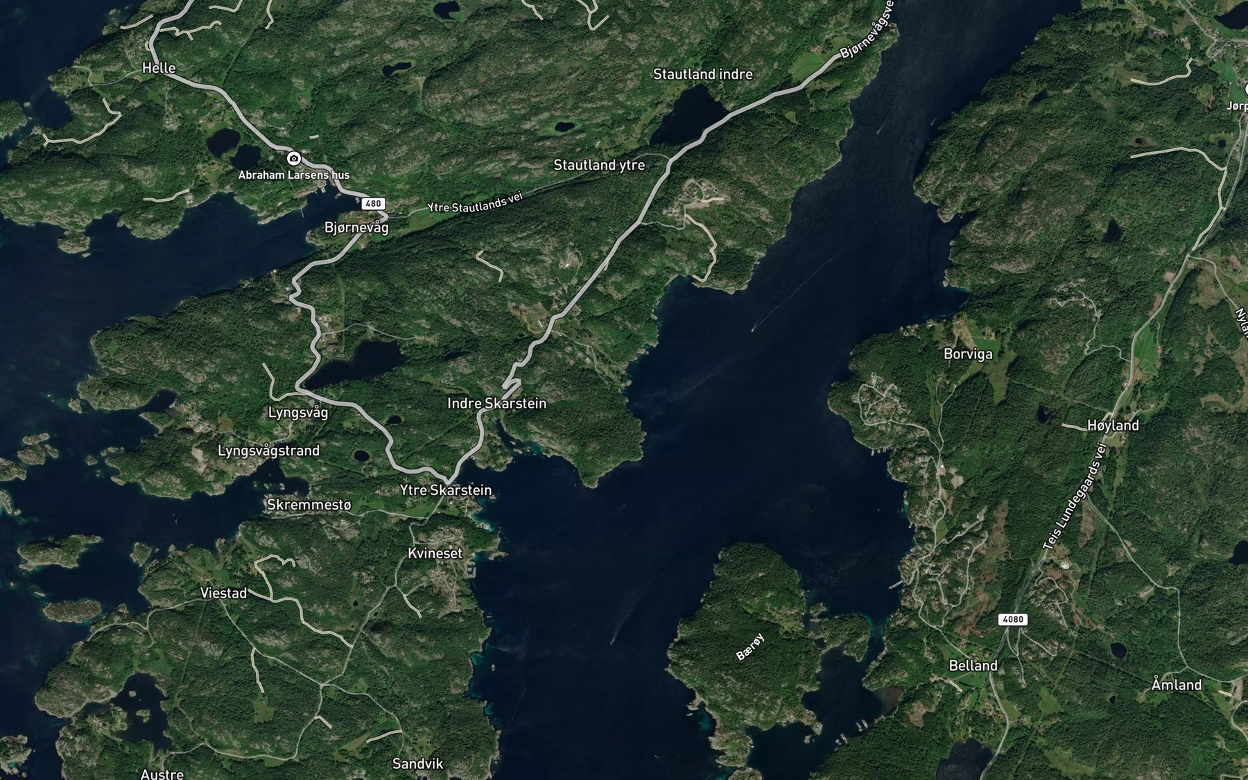 Satellite map of the Lindevika