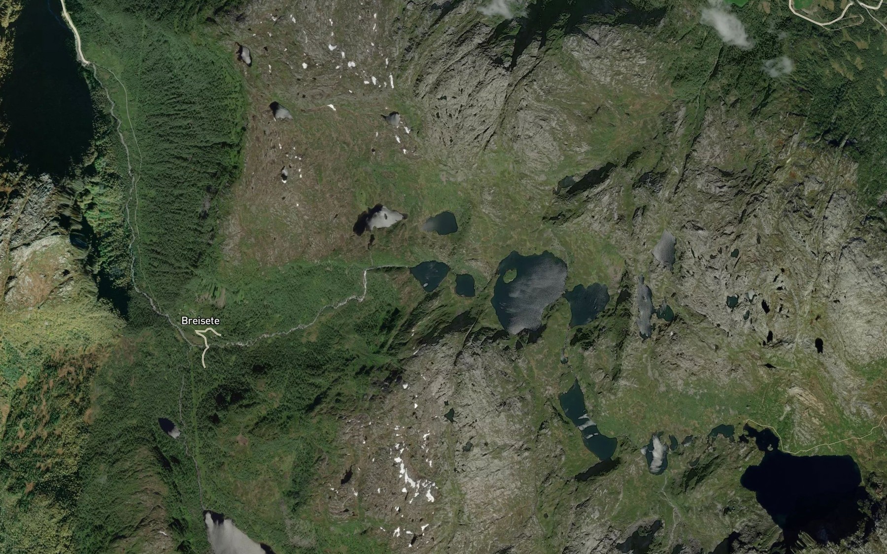 Satellite map of the Jondalstjorni