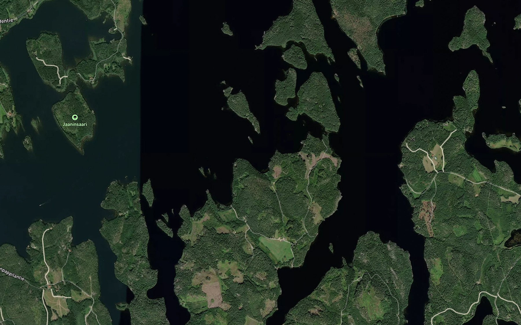 Satellite map of the Hiekkalahti