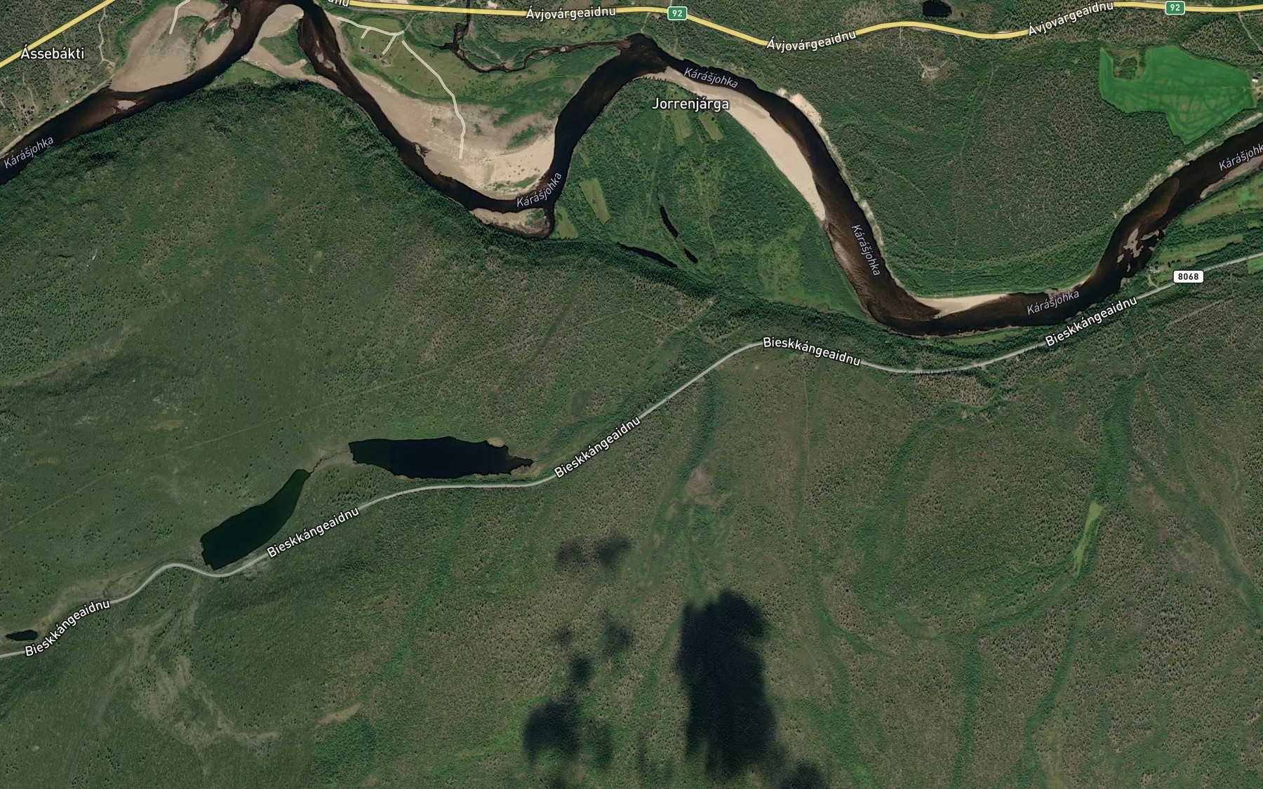 Satellite map of the Assebahjavrrejogas