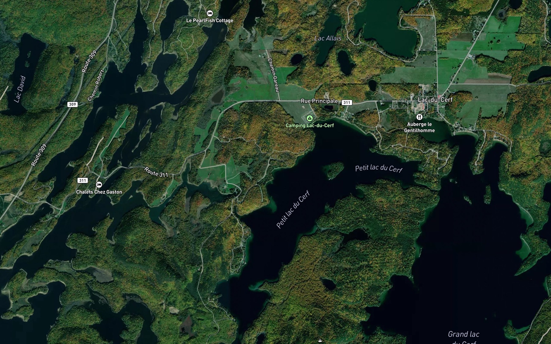Satellite map of the Baie Dicaire
