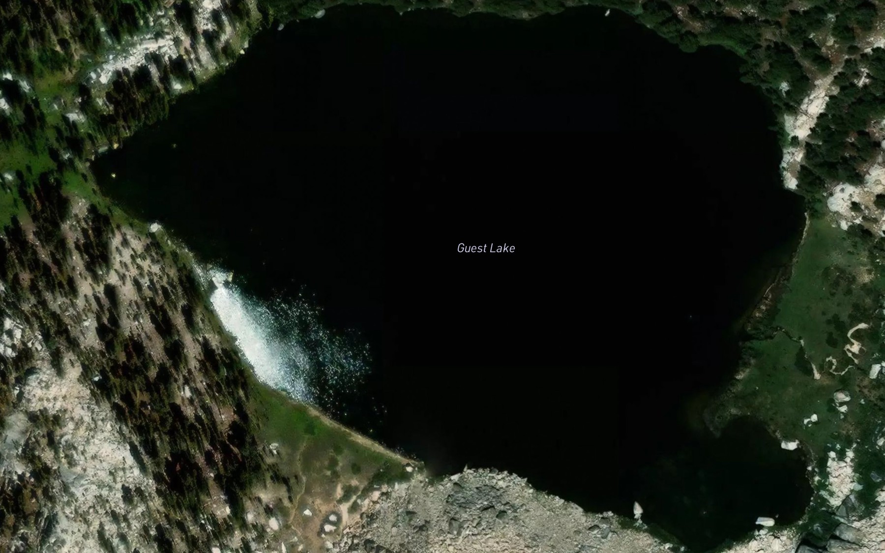 Satellite map of the Guest Lake