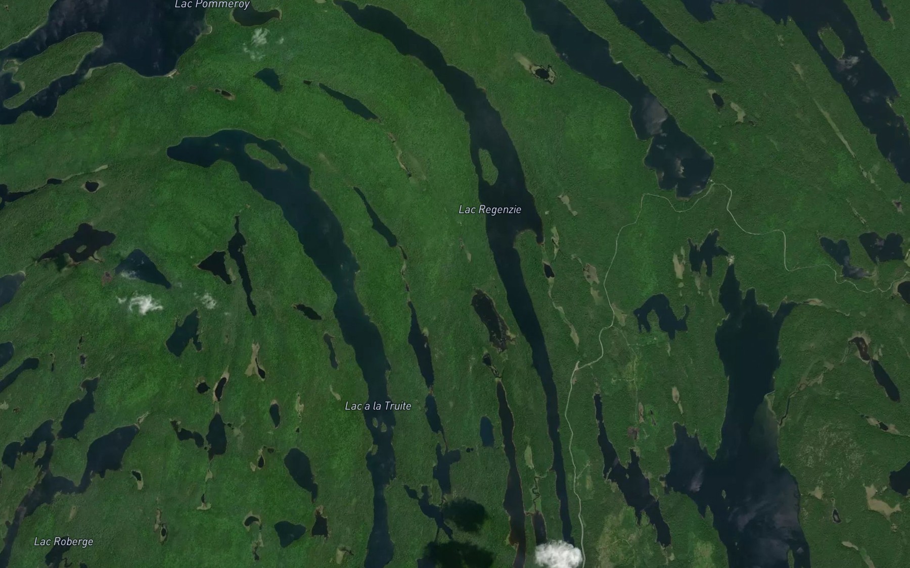 Satellite map of the Lac Regenzie
