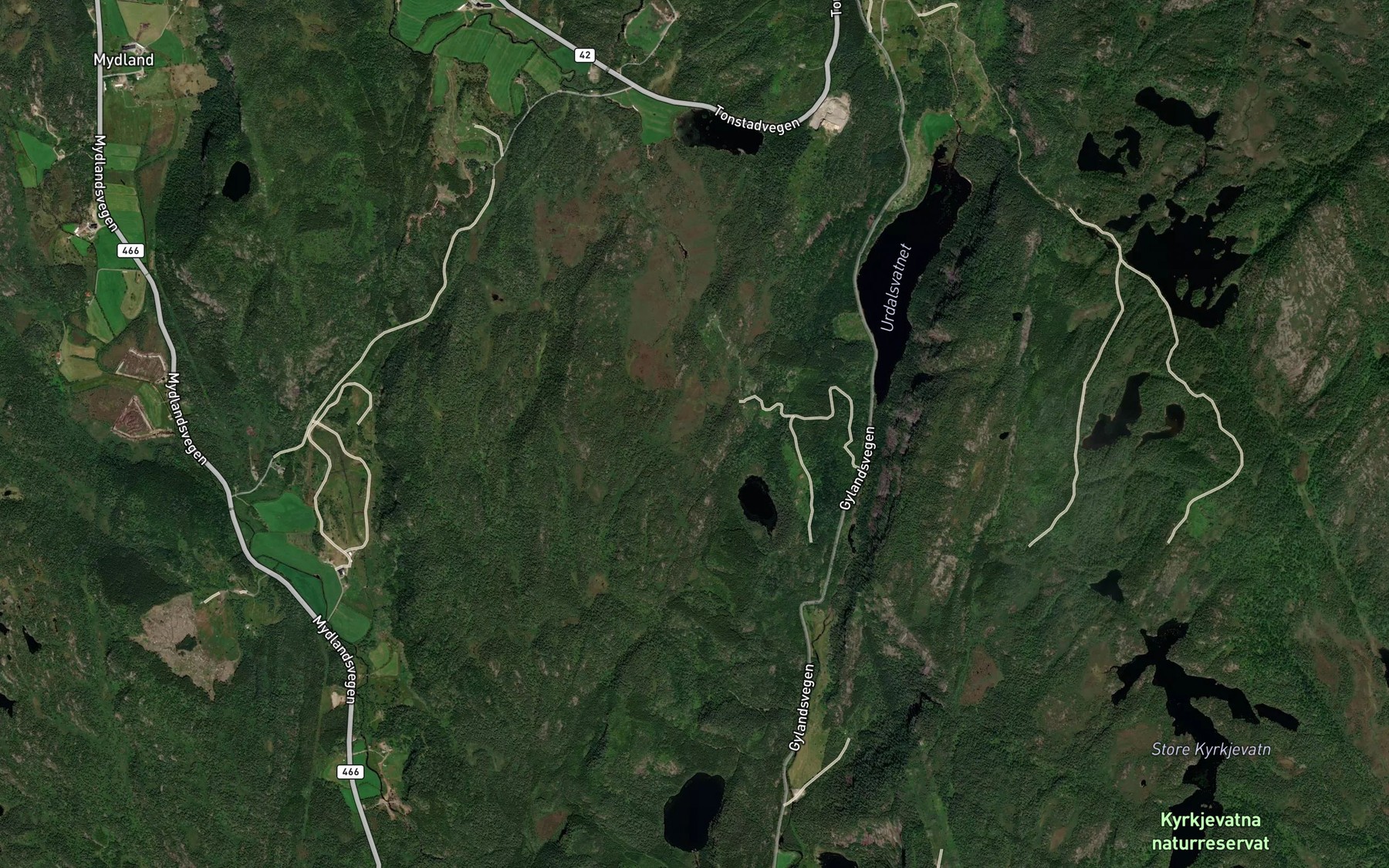 Satellite map of the Rosstjodn-bekken