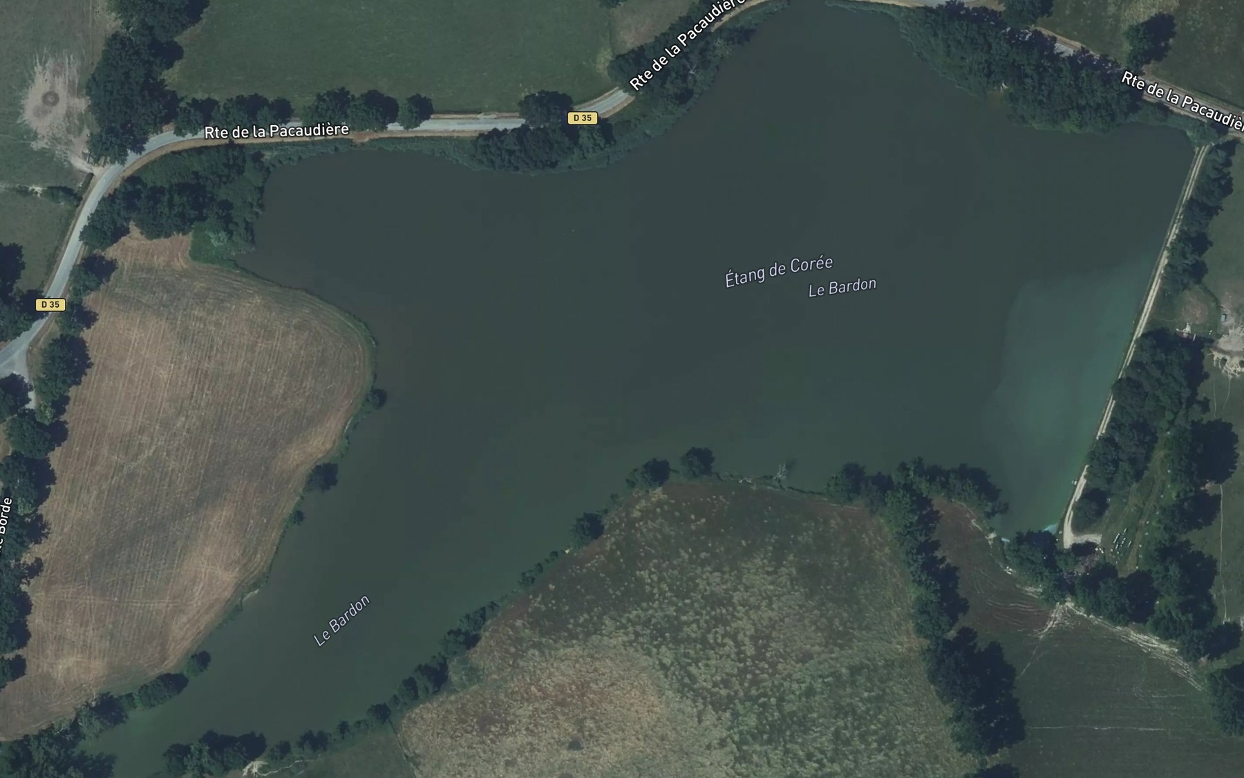 Satellite map of the Etang de Coree