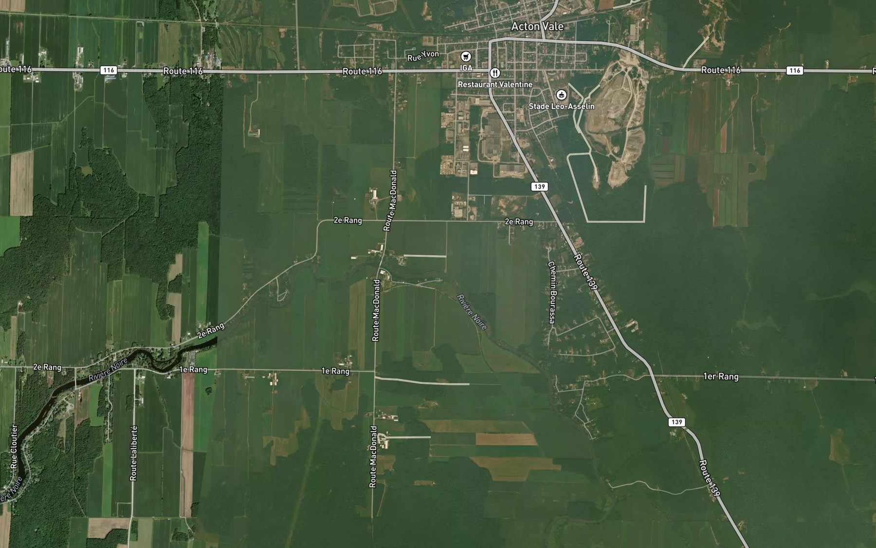 Satellite map of the Ruisseau Gilbert-Champagne