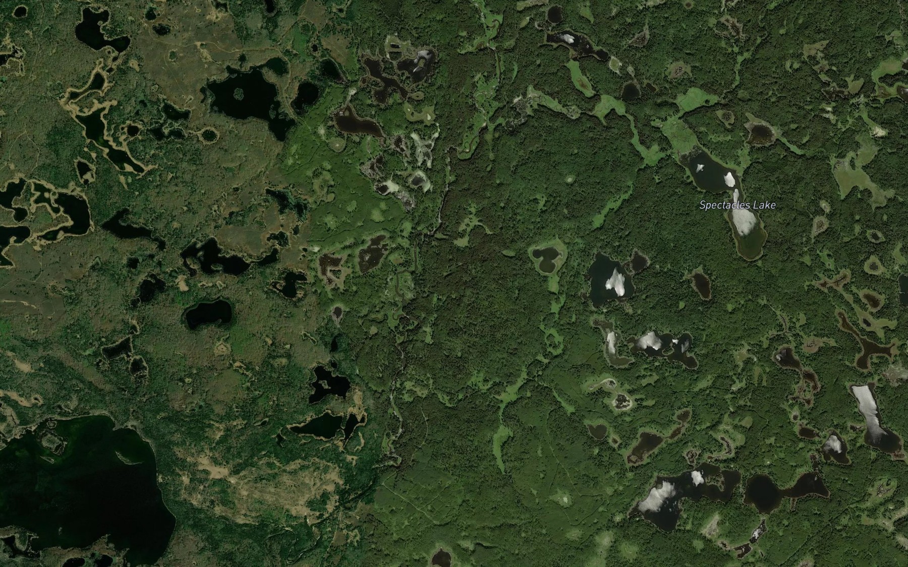 Satellite map of the Prairie Lake