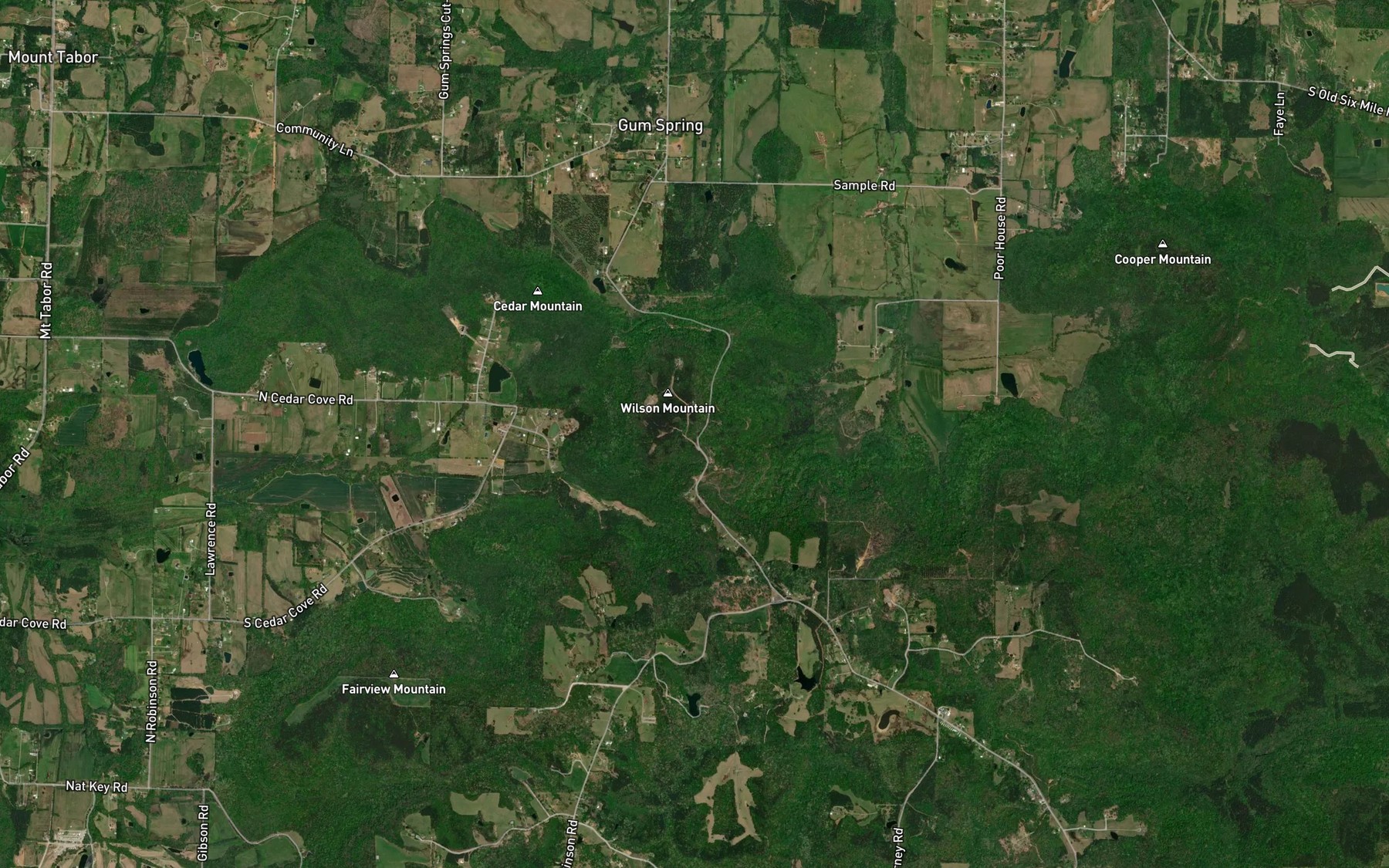 Satellite map of the Wilson Spring