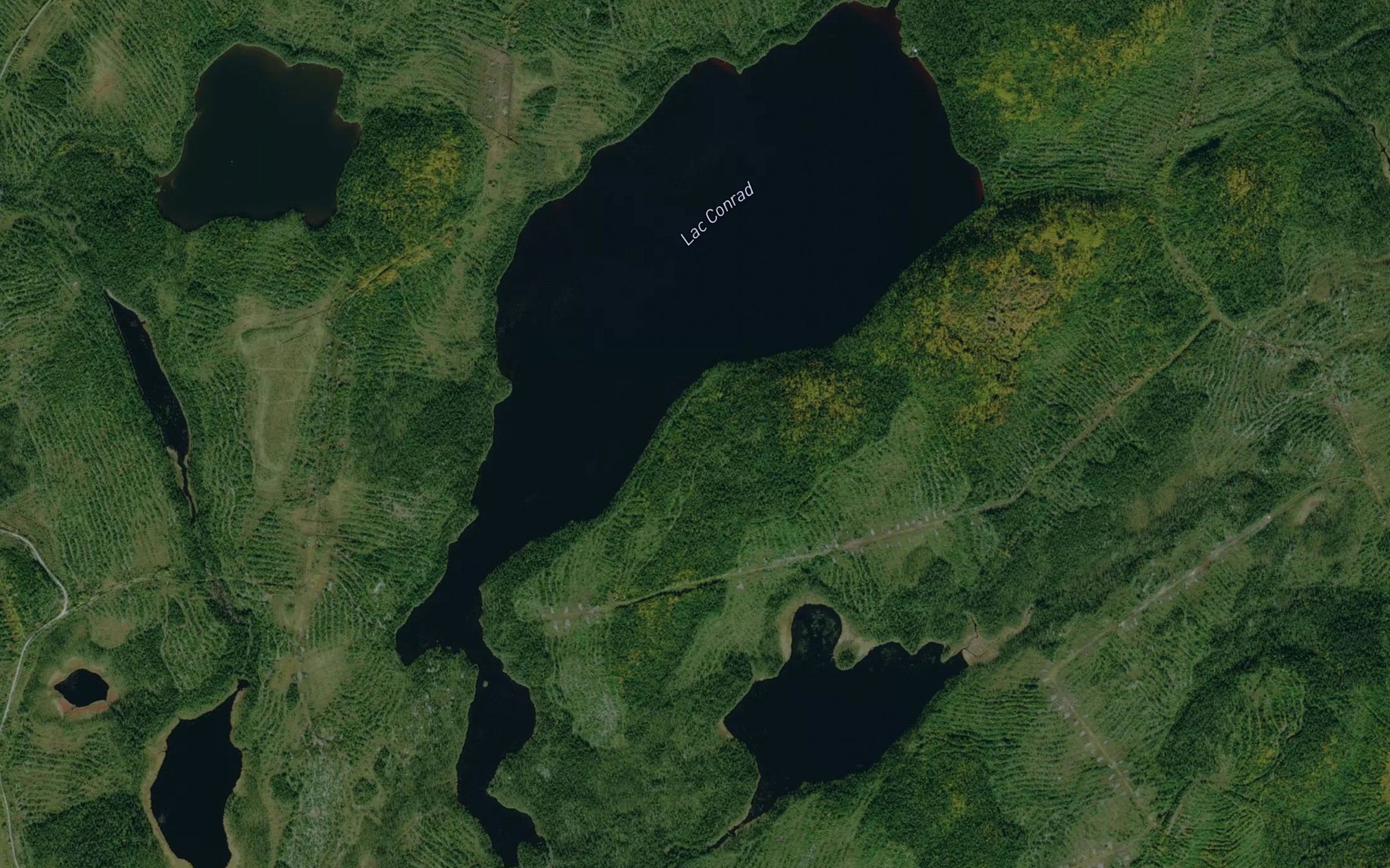 Satellite map of the Lac Conrad